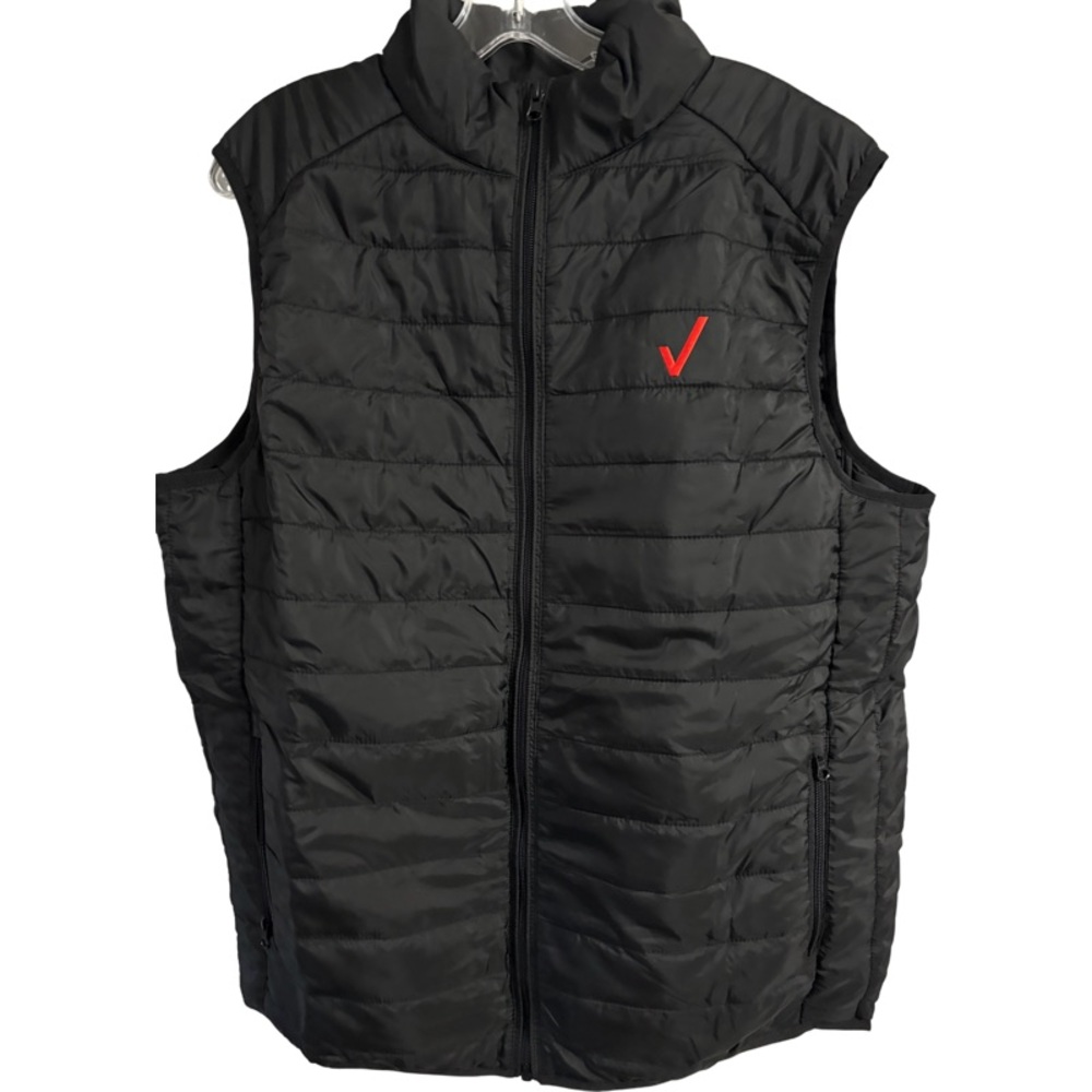 Core 365 Men's Black Cruise Two-Layer Fleece Bonded Soft Shell Vest Size M